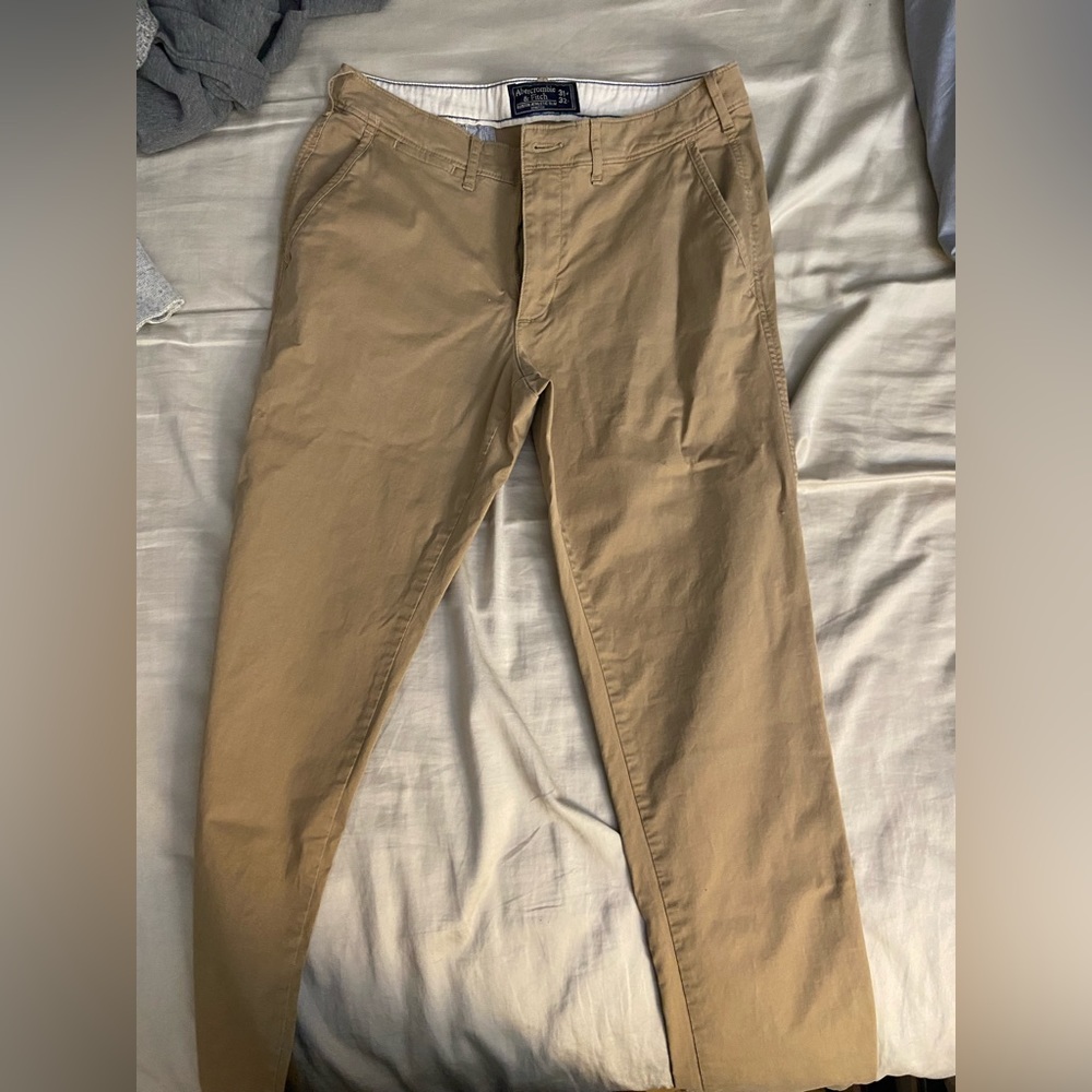 Abercrombie & Fitch Rustin Athletic Slim Stretch Chino Pants, 31 W 32 L